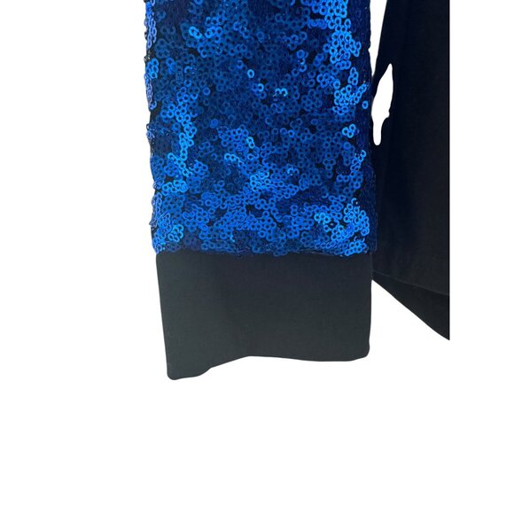 Shine Bright Raglan Sequin Sleeve Knit Top Size S Shirt Tunic Evening Party - Picture 2 of 8
